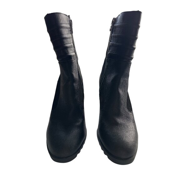 JBU By Jambu Violet Black Leather Ankle Boots Side Zip 3.5” Heel Size 8 - Picture 5 of 10